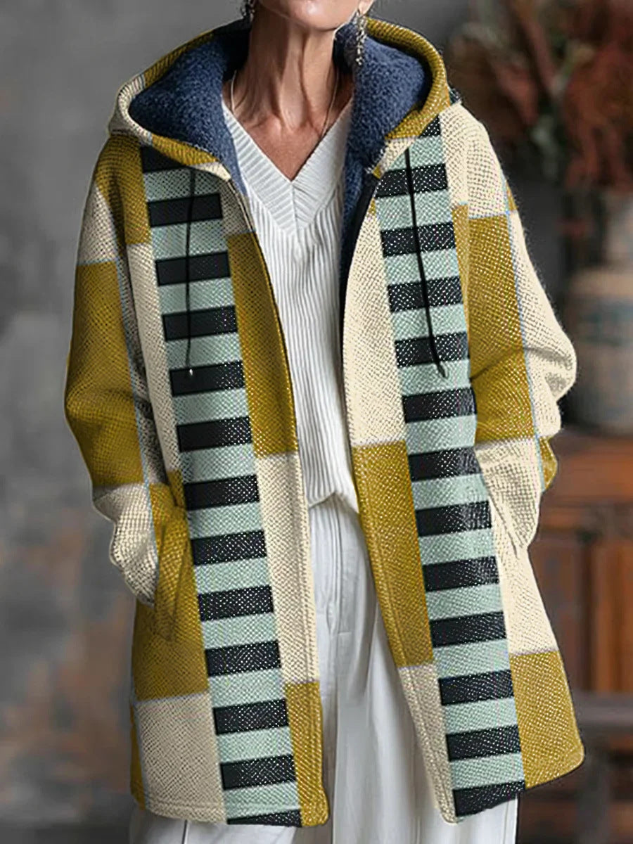 Women's 3D-Print Hooded Winter Coat