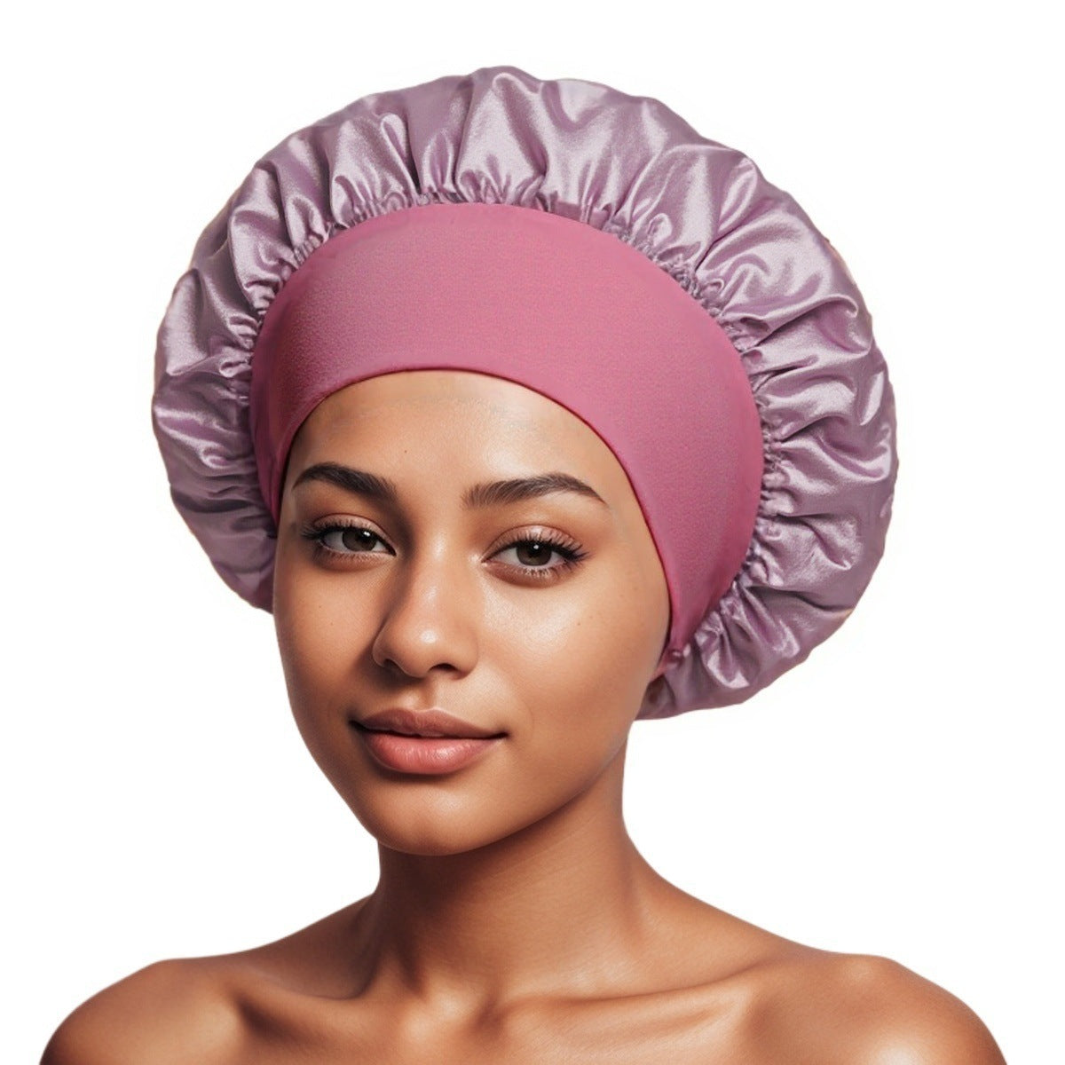 Satin Wide-Brim Hair Cap
