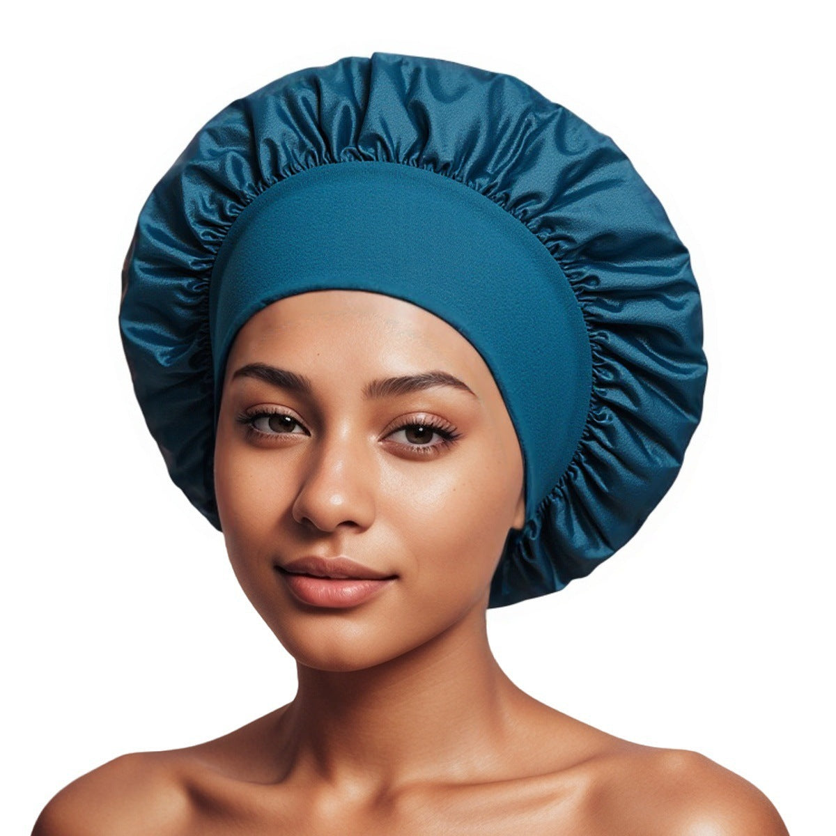 Satin Wide-Brim Hair Cap