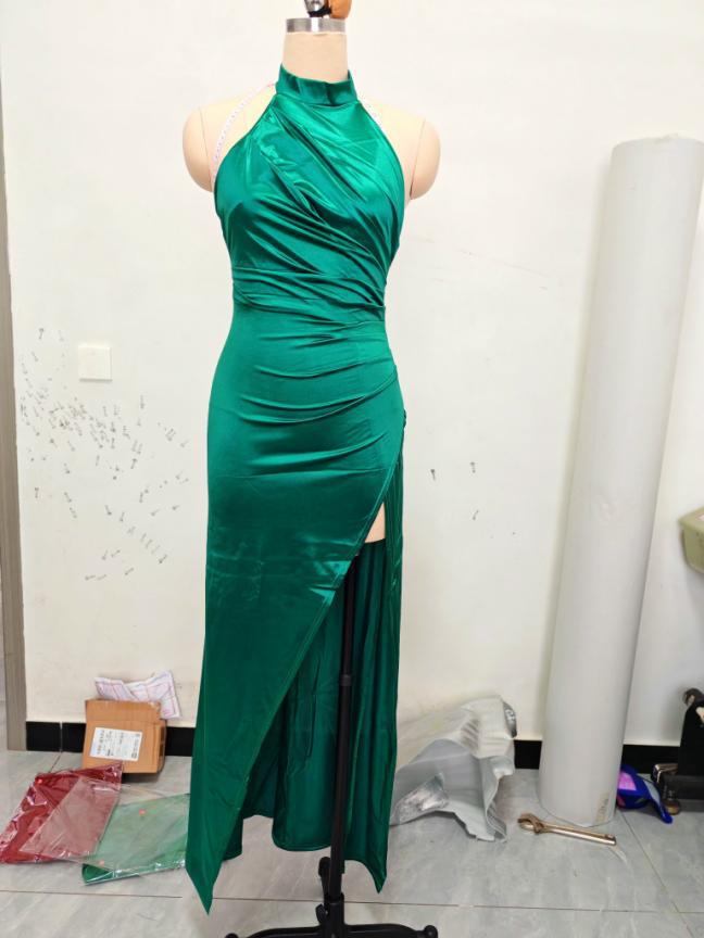 Slit-Hem Bodycon Formal Gown