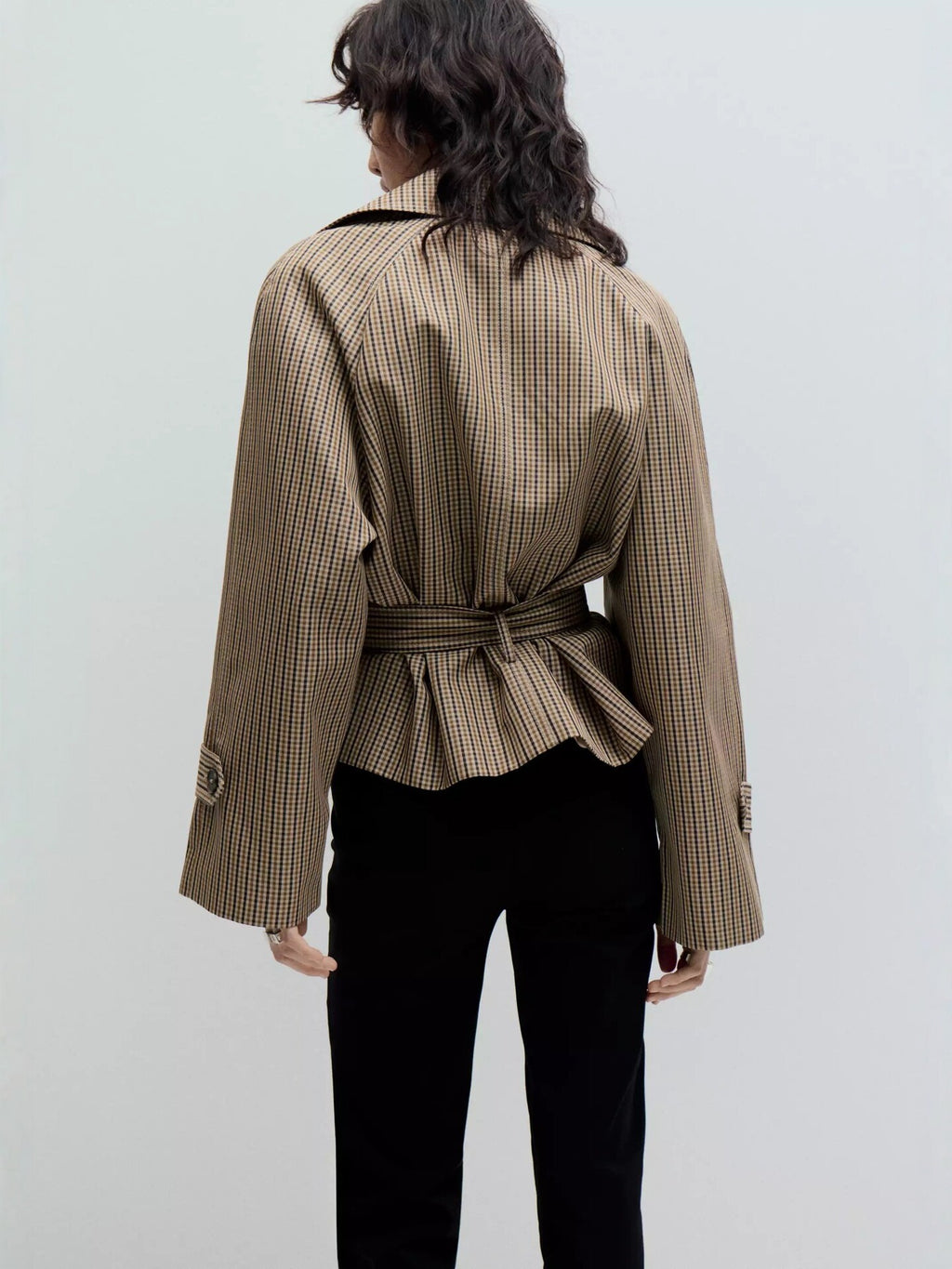 Vintage Check Double-Breasted Coat