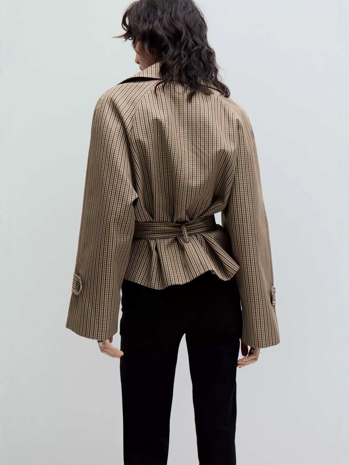 Vintage Check Double-Breasted Coat