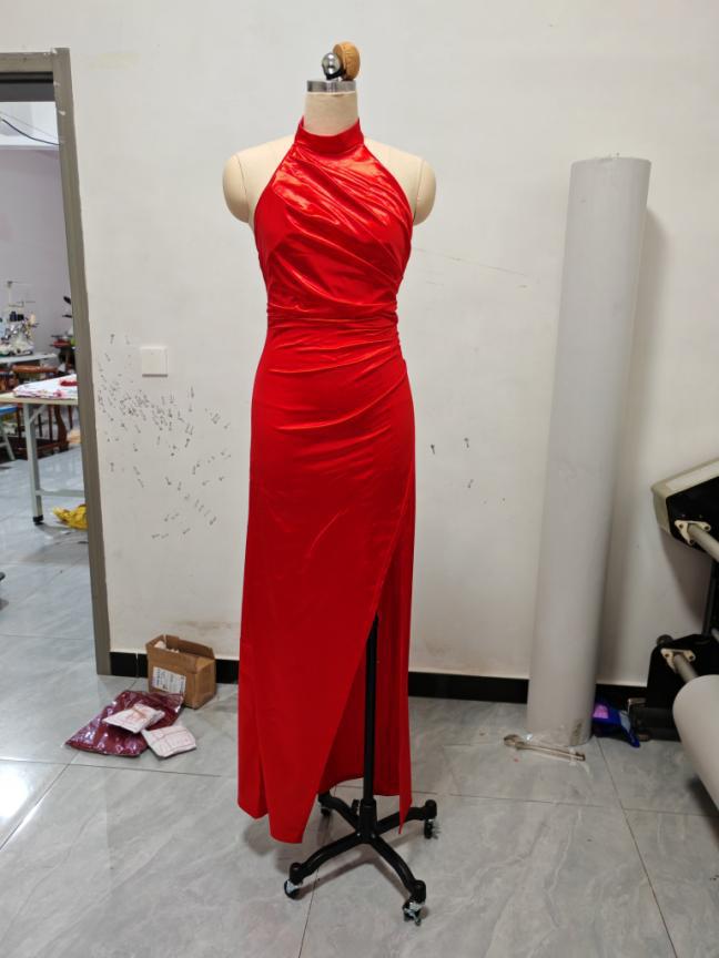 Slit-Hem Bodycon Formal Gown