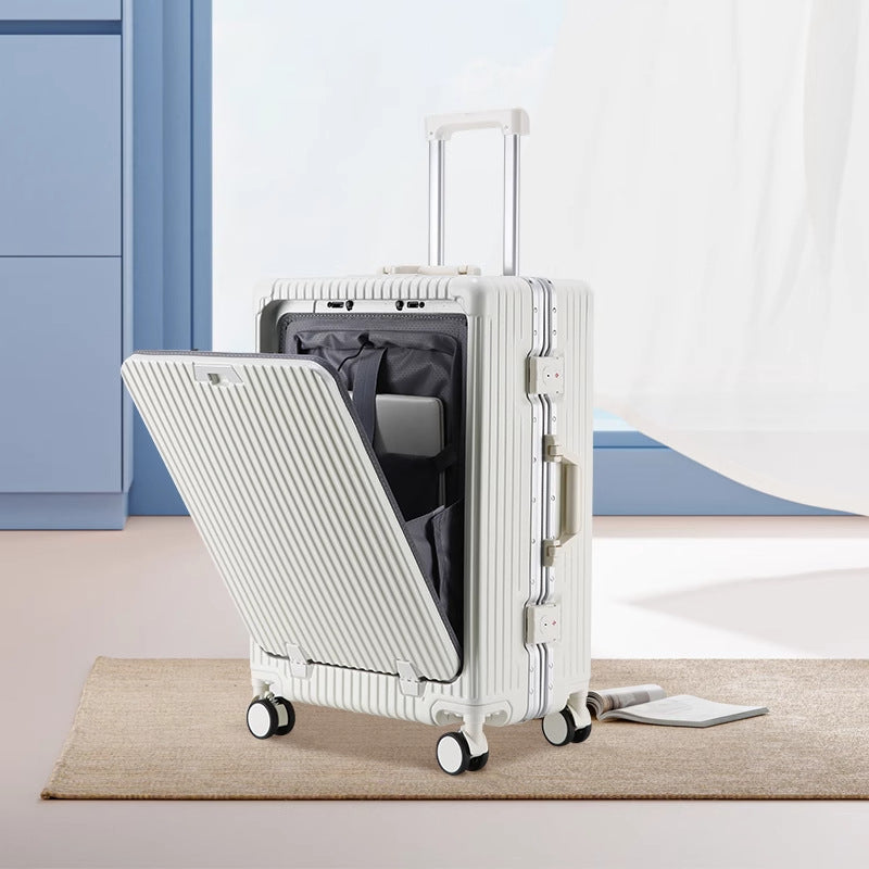 Aluminum-Frame Travel Suitcase