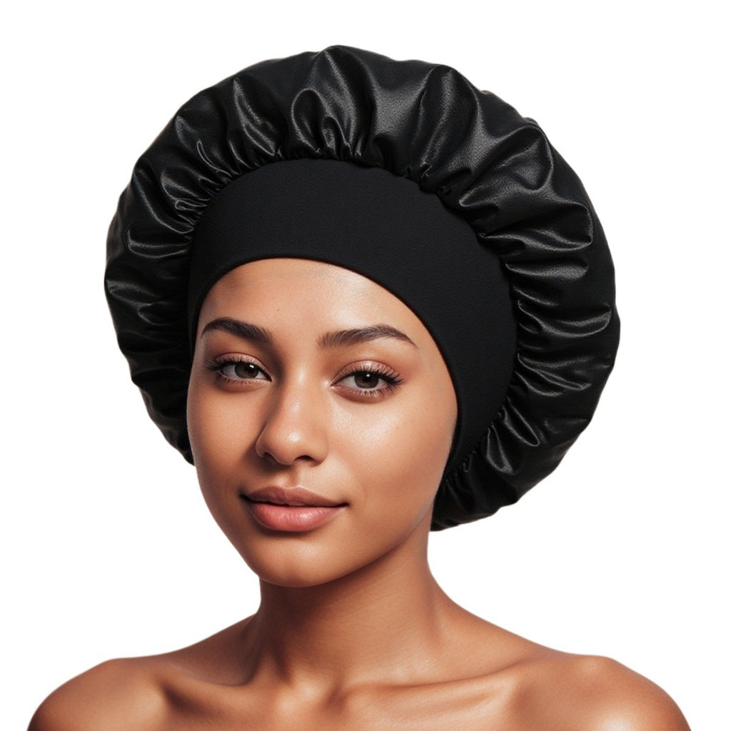 Satin Wide-Brim Hair Cap