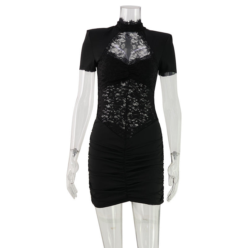 Lace Hollow-Out Midi Dress