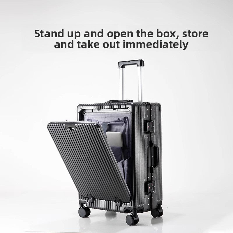 Aluminum-Frame Travel Suitcase