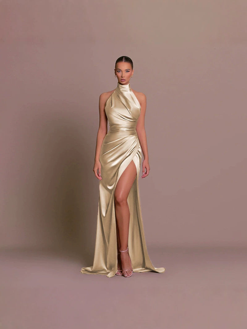 Slit-Hem Bodycon Formal Gown