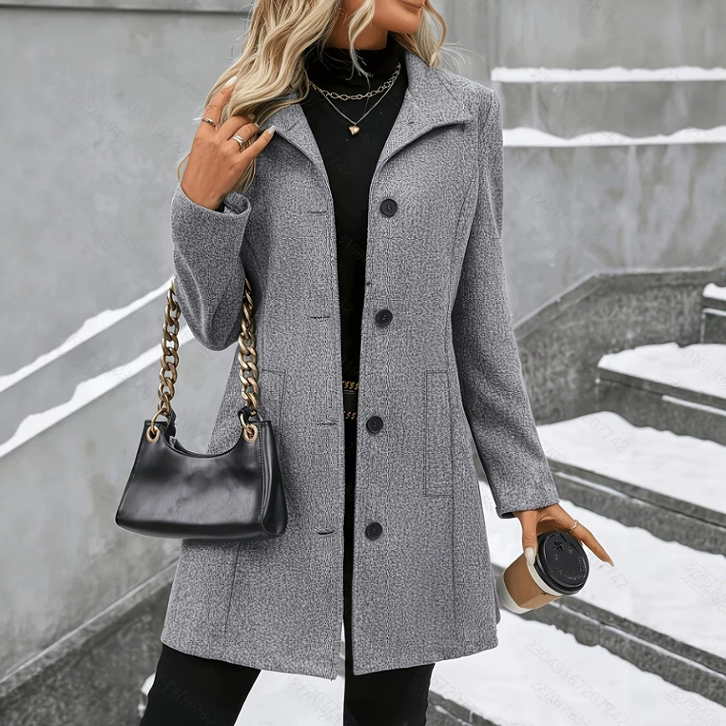 Women's Mid-Length Wool-Blend Coat
