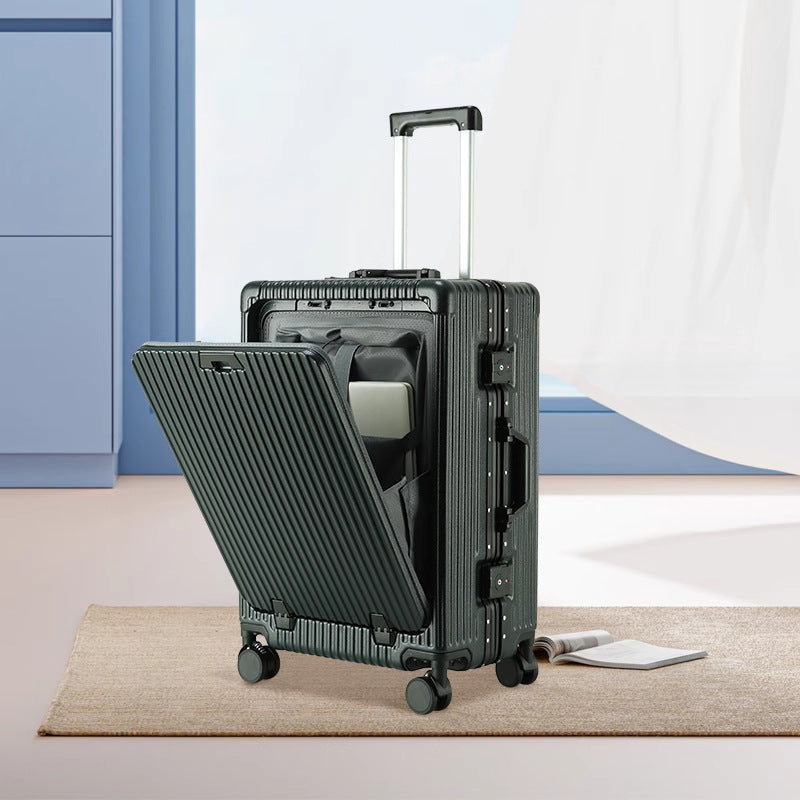 Aluminum-Frame Travel Suitcase