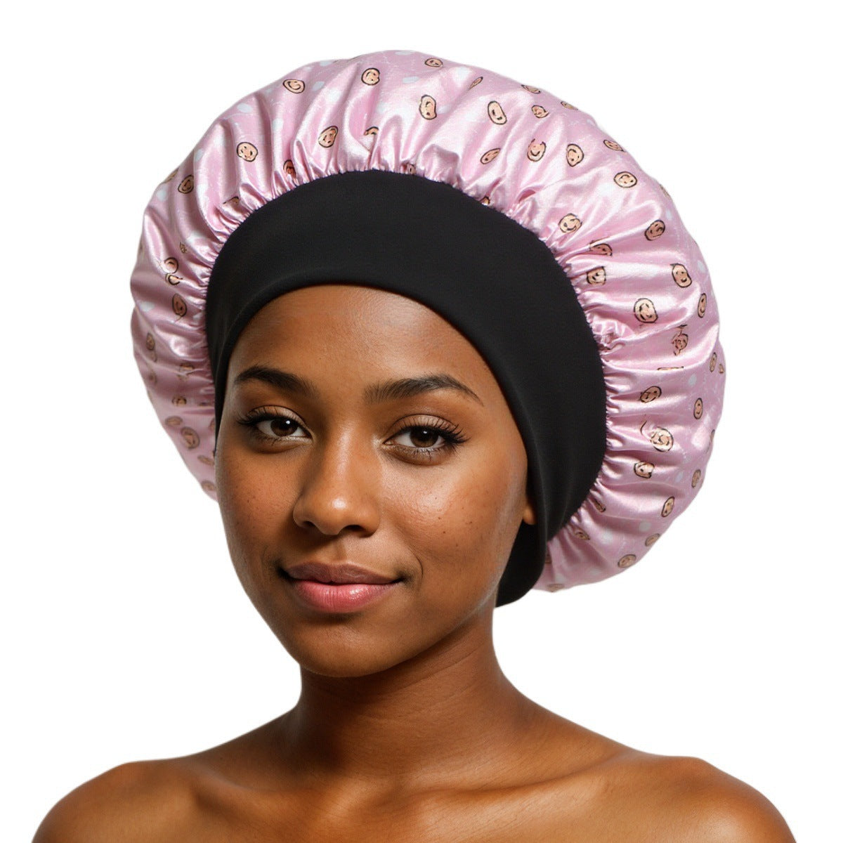 Satin Wide-Brim Hair Cap