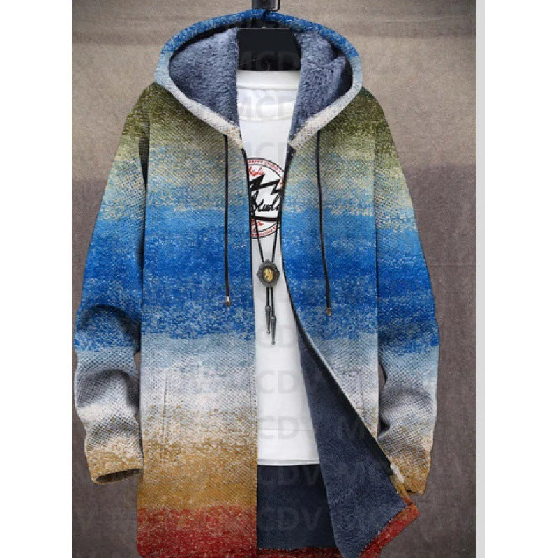 Women's 3D-Print Hooded Winter Coat