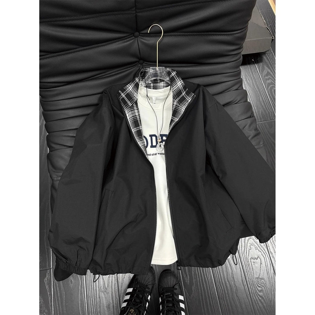 Plaid Patchwork Fleece Jacket