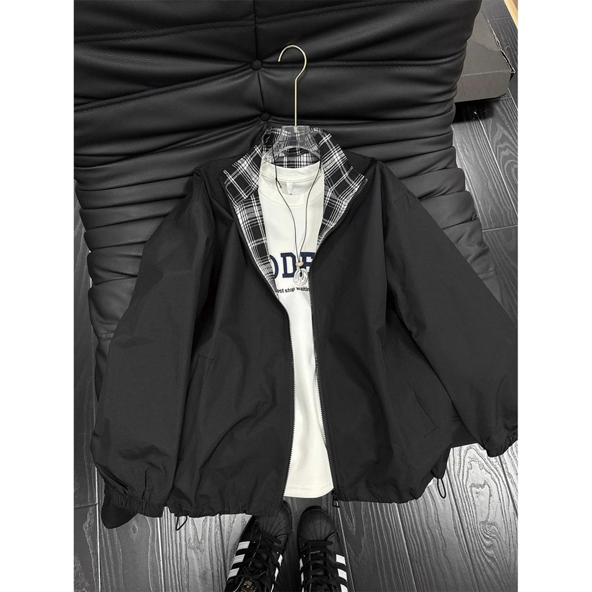 Plaid Patchwork Fleece Jacket