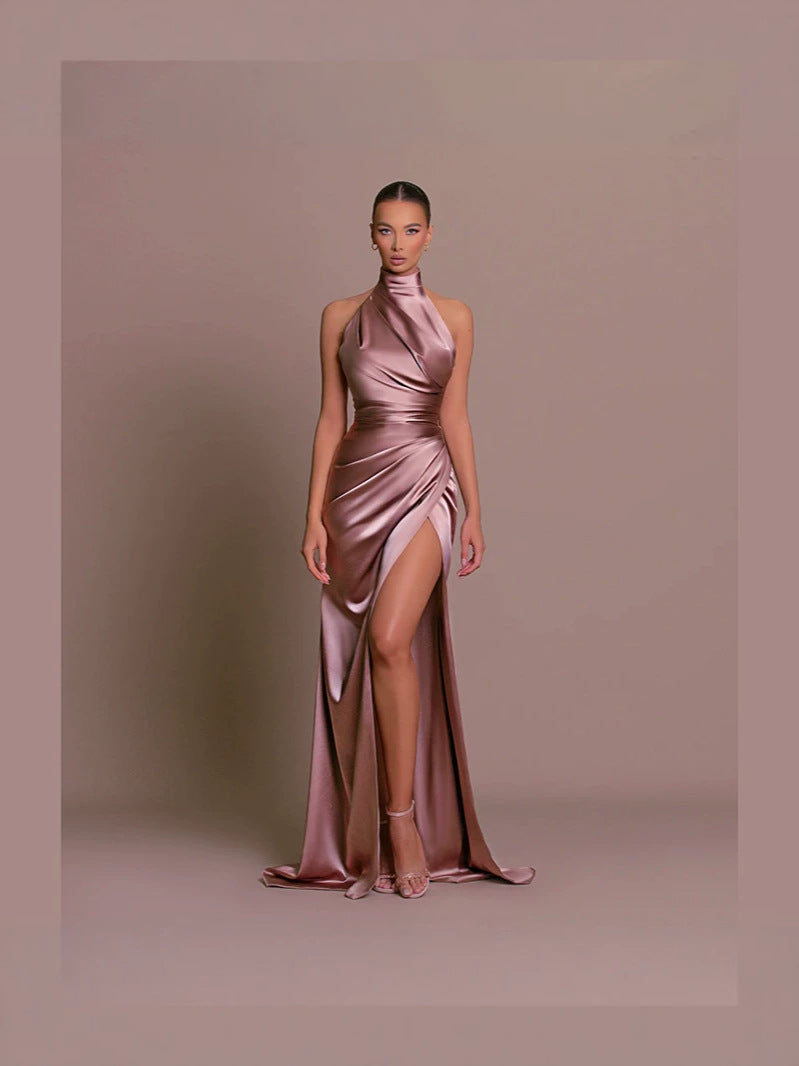 Slit-Hem Bodycon Formal Gown