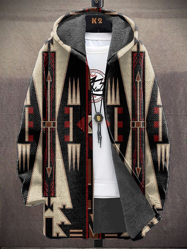 Women's 3D-Print Hooded Winter Coat