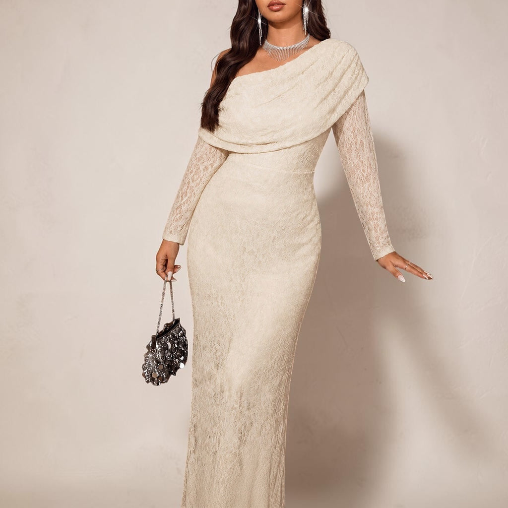 Lace Plus-Size Long Dress