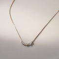 925 Sterling Silver Smile Necklace 18K Gold Plated Zircon Pendant