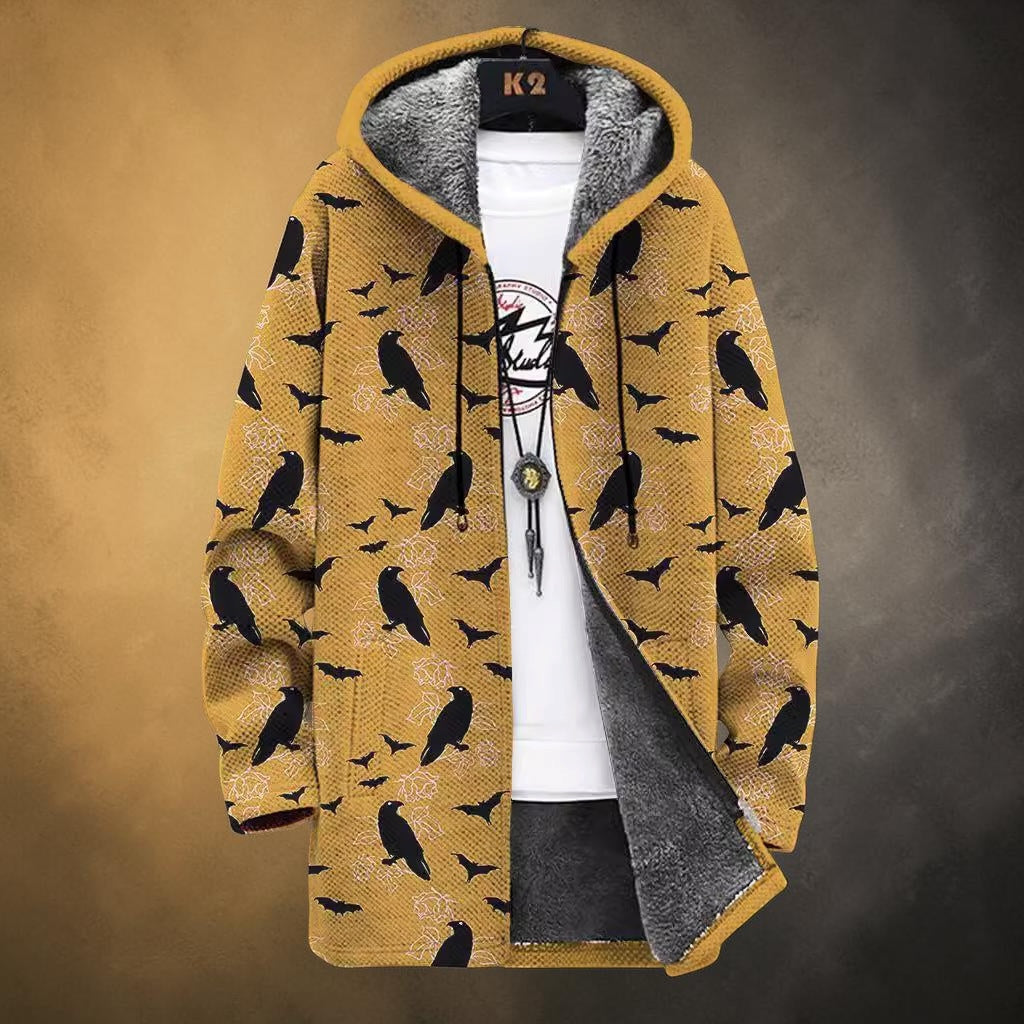 Women's 3D-Print Hooded Winter Coat
